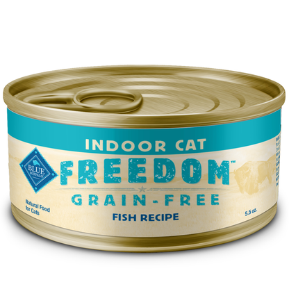 Blue Buffalo Freedom Grain Free Natural Adult Pate Wet Cat Food, Indoor Fish  DestGlow