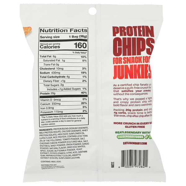 Legendary Foods Lf Popped Protein Chip - Pizza 1/7Ct-1.  DestGlow