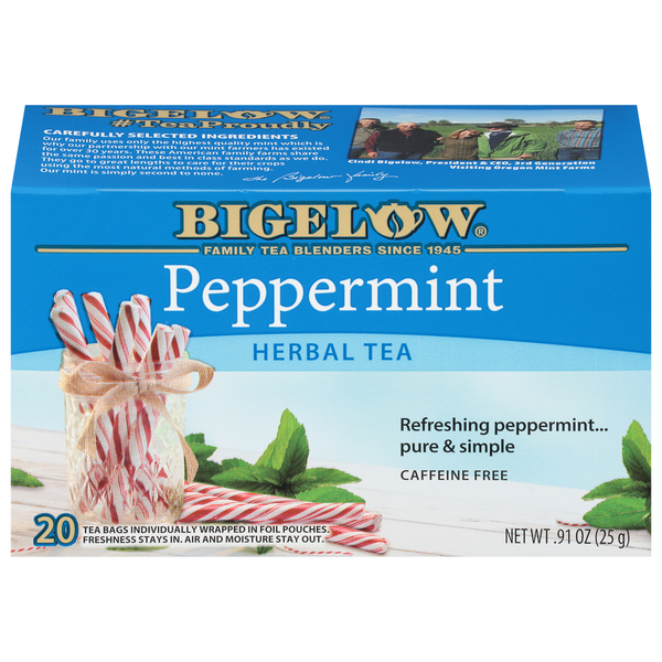 Bigelow Herbal Tea, Peppermint, Tea Bags  DestGlow