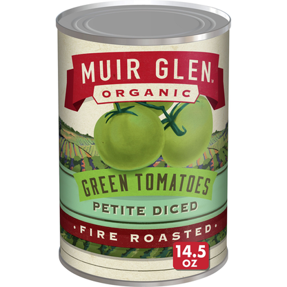 Muir Glen Organic Petite Diced Fire Roasted Green Tomatoes  DestGlow