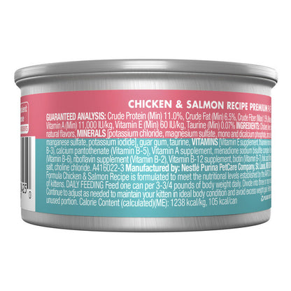 Purina ONE Grain Free, Natural Pate Wet Kitten Food, Healthy Kitten Chicken &amp; Salmon Recipe