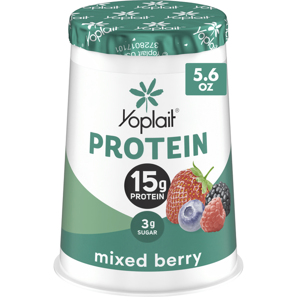 Yoplait Protein Mixed Berry Yogurt Cultured Dairy Snack Cup  DestGlow