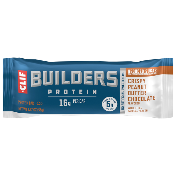 Builders Reduced Sugar Crispy Peanut Butter Chocolate Flavored Protein Bar  DestGlow