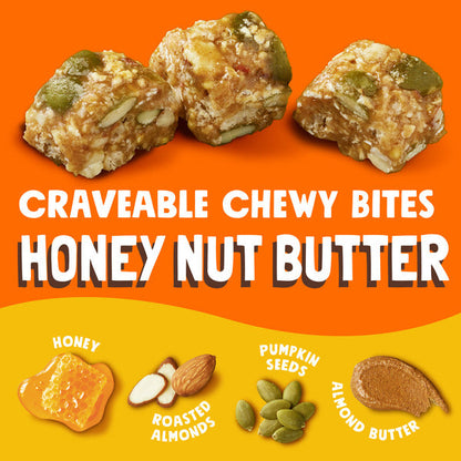 Bear Naked Chewy Granola Bites, Whole Grain and Fiber, Honey Nut Butter,  Box (5 Pouches)  DestGlow