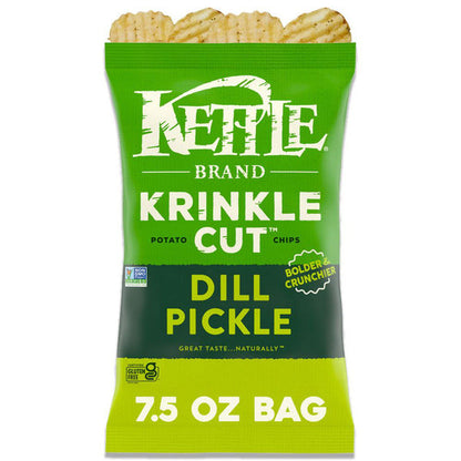 Kettle Brand Krinkle Cut Dill Pickle Potato Chips