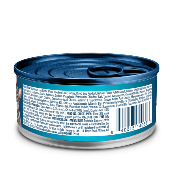 Blue Buffalo Tastefuls Natural Flaked Wet Cat Food, Salmon Entrée in Gravy