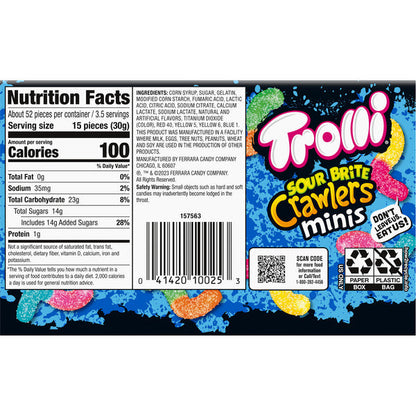 Trolli Gummi Candy, Sour Brite, Minis