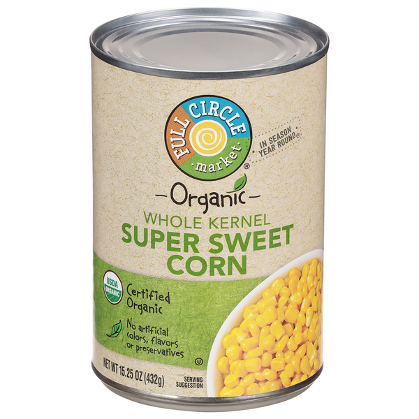 Full Circle Corn, Super Sweet, Whole Kernel  DestGlow