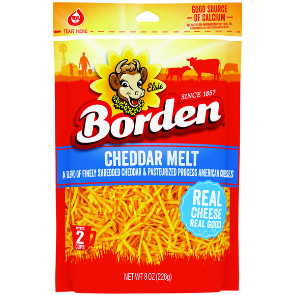 Borden Finely Shredded Cheese, Cheddar Melt  DestGlow