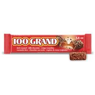100 Grand Candy Bar, Milk Chocolate with Rich Caramel, Full Size Chocolate Bar, 1.5 oz  DestGlow