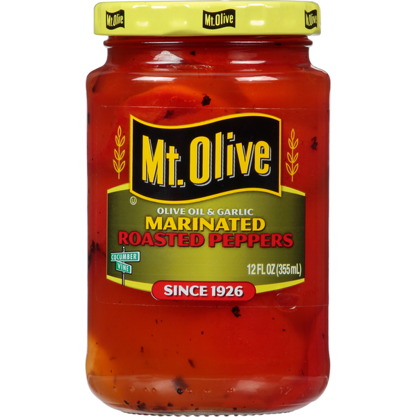 Mt. Olive Roasted Peppers, Olive Oil &amp; Garlic, Marinated  DestGlow