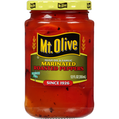 Mt. Olive Roasted Peppers, Olive Oil &amp; Garlic, Marinated
