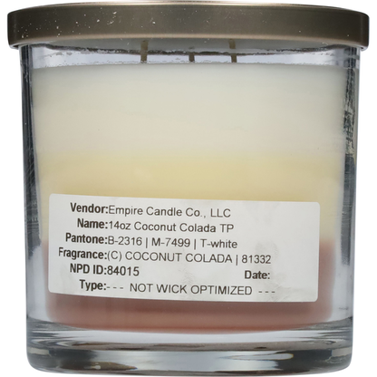 Tuscany Candle Candle, Scented, Soy Blend, Coconut Colada