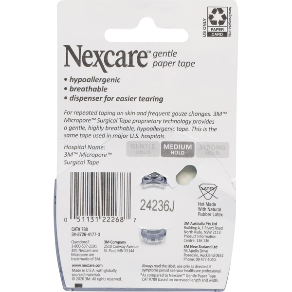 Nexcare Paper Tape, Gentle, Medium Hold  DestGlow