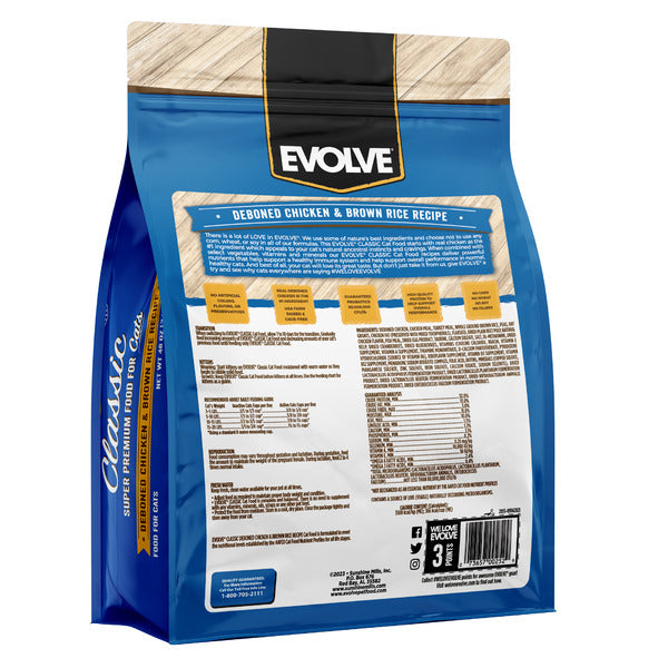 EVOLVE Classic Chicken and Brown Rice Cat Food  DestGlow