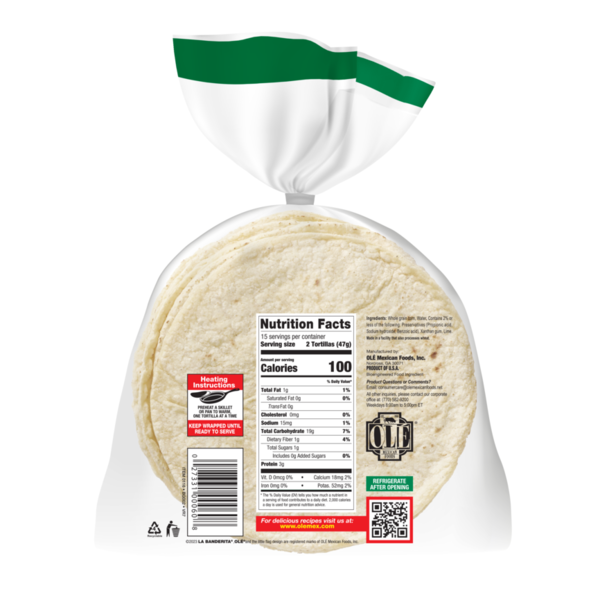 La Banderita White Corn Tortillas  DestGlow