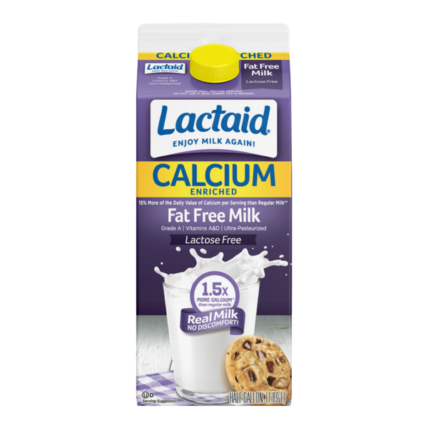 Lactaid Fat Free Milk Calcium Enriched