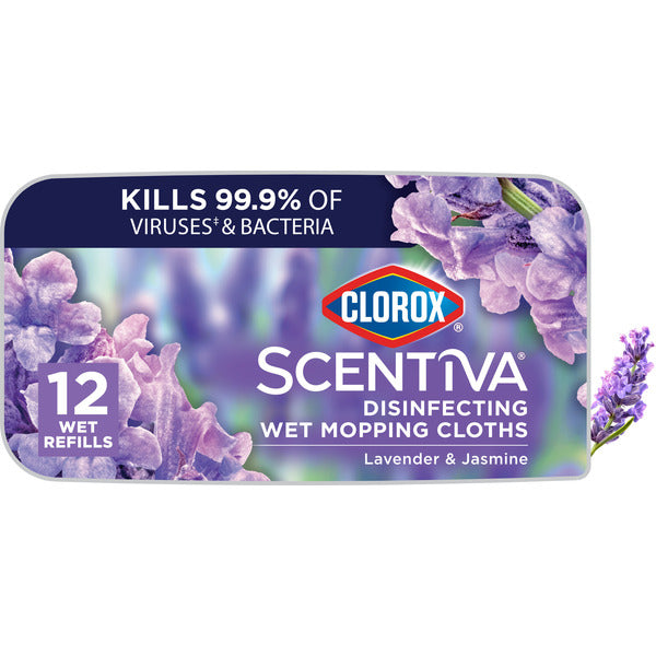 Clorox Scentiva Disinfecting Wet Mopping Cloths, Lavender and Jasmine  DestGlow