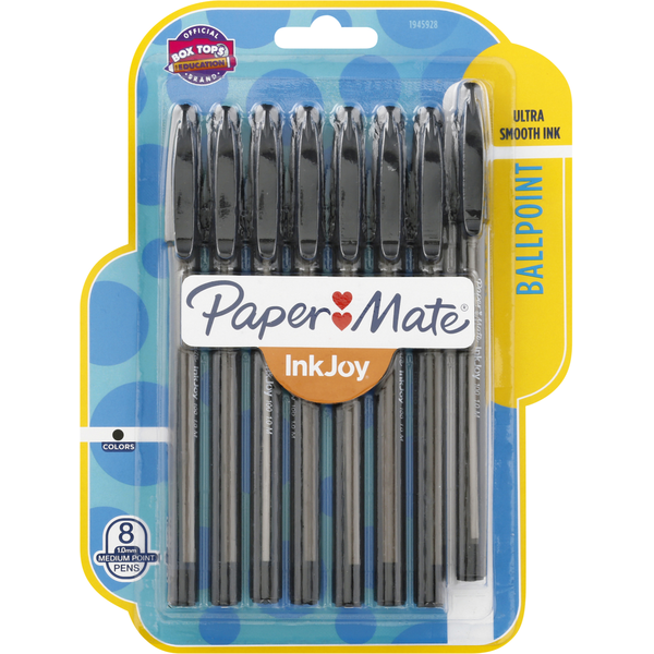 Paper Mate Pens, Ballpoint, 1.0 mm, Medium Point, Black  DestGlow