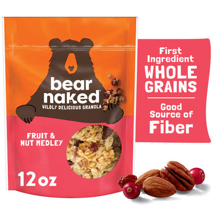 Bear Naked Fruit &amp; Nut Medley Granola Cereal, Good Source of Fiber, Whole Grain Snacks