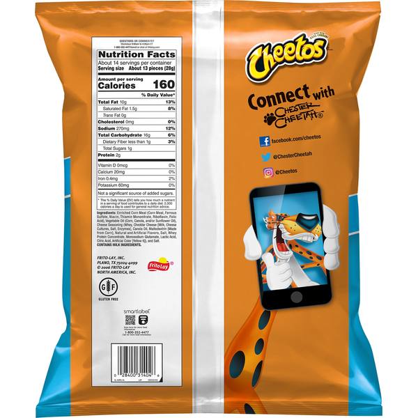 Cheetos Snacks, Cheese Flavored, Puffs, Party Size  DestGlow