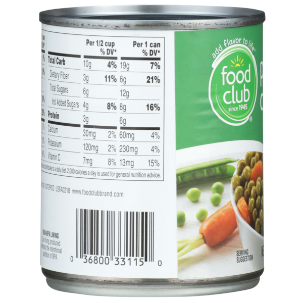 Food Club Peas &amp; Carrots  DestGlow