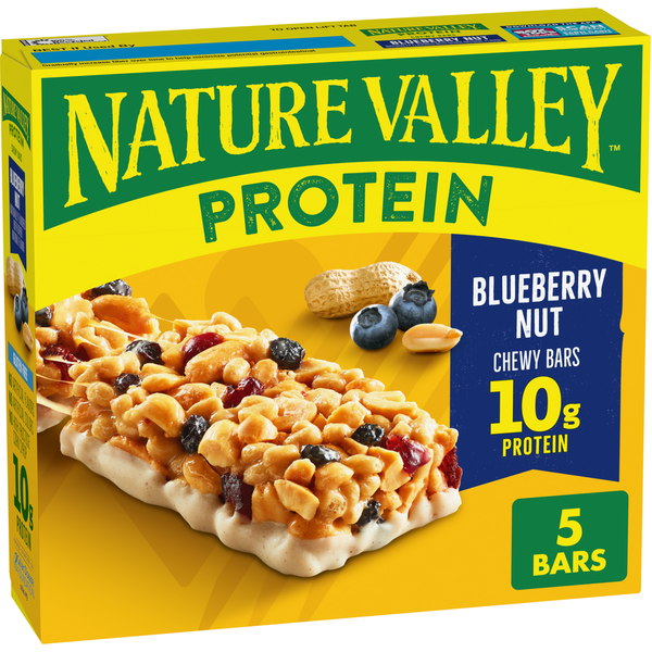Nature Valley Blueberry Nut Chewy Protein Granola Bars  DestGlow