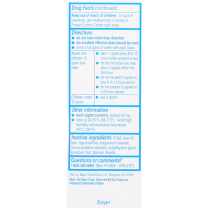 Aleve Pain Reliever/Fever Reducer, Caplets