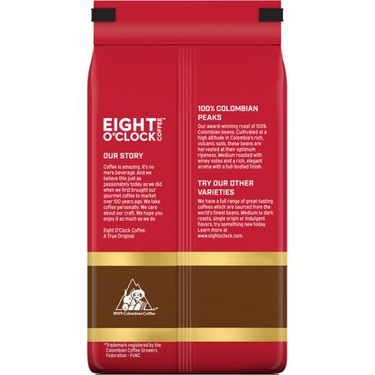 Eight O’Clock Whole Bean Medium Roast 100% Colombian Peaks Coffee