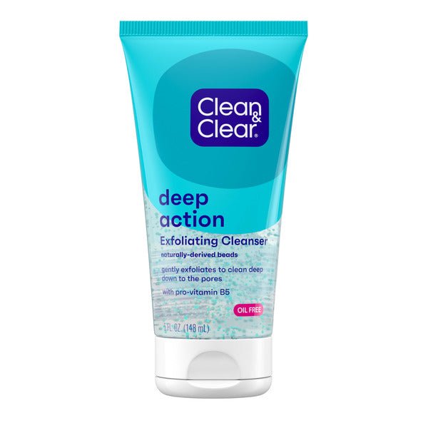 Clean &amp; Clear Deep Action Exfoliating Face Wash, 5 fl. oz  DestGlow