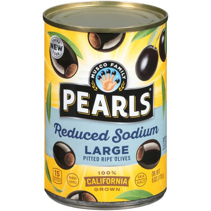 Pearls Reduced Sodium Large Pitted California Ripe Olives
