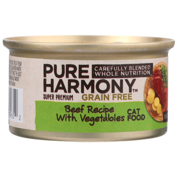 Pure Harmony Grain Free Beef Recipe With Vegetables Pate Cat Food  DestGlow