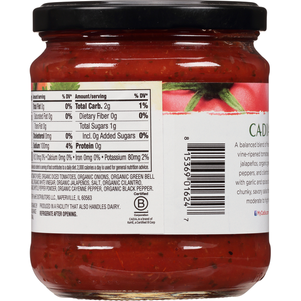 CADIA Salsa, Organic, Hot  DestGlow