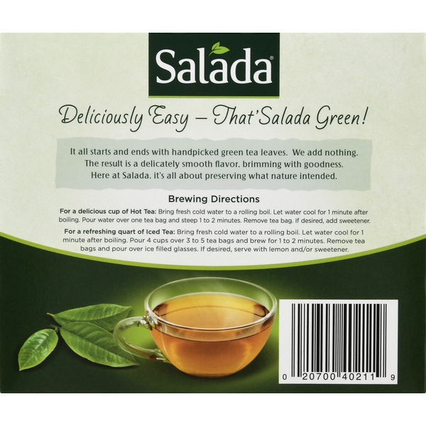 Salada Green Tea, Natural, Tea Bags  DestGlow