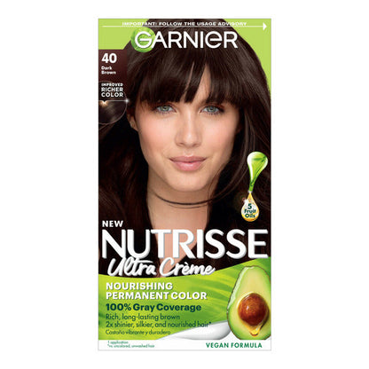 Garnier Nourishing Hair Color Creme, 40 Dark Brown (Dark Chocolate)