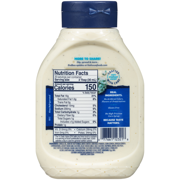 Litehouse Chunky Blue Cheese Dressing &amp; Dip  DestGlow