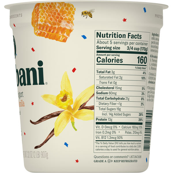Chobani Reduced Fat Blended Honey Vanilla Greek Yogurt  DestGlow