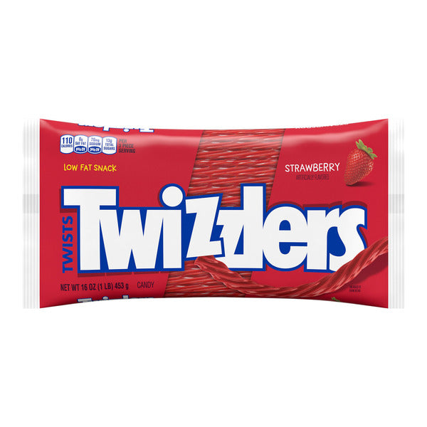TWIZZLERS Twists Strawberry Flavored Licorice Style, Chewy Candy Bag, 16 oz  DestGlow