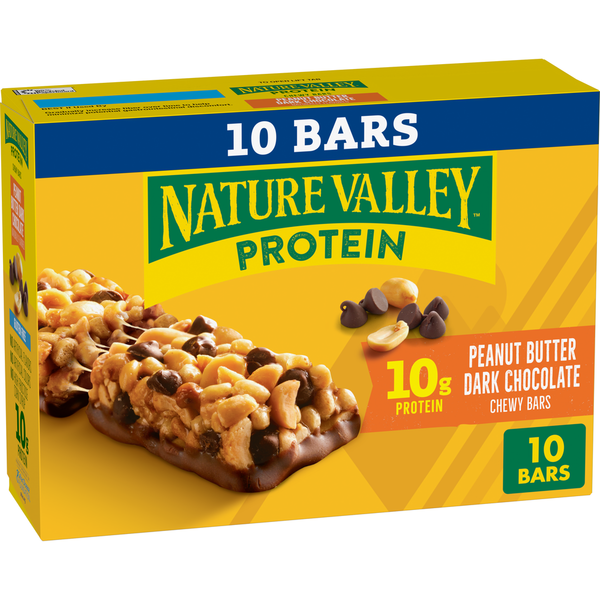 Nature Valley Chewy Protein Peanut Butter Dark Chocolate Granola Bars  DestGlow