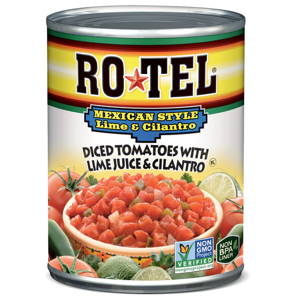RO*TEL Mexican Style Lime &amp; Cilantro Diced Tomatoes with Lime Juice &amp; Cilantro  DestGlow