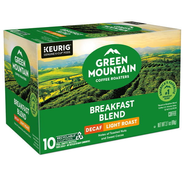 Green Mountain Coffee Roasters Breakfast Blend Decaf K-Cup Pods