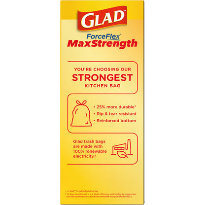 Glad ForceFlex MaxStrength Tall Trash Bags, 13 Gallon, Bahama Bliss with Febreze