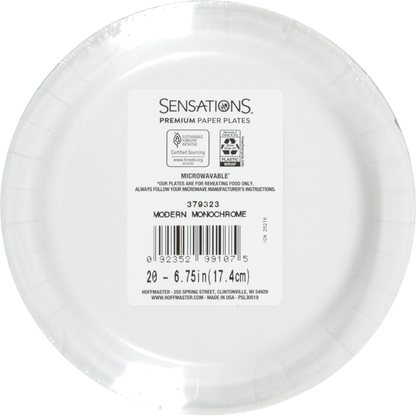 Sensations Modern Monochrome Premium Paper Plates
