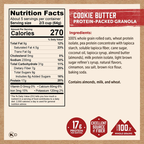 Kodiak Cakes Granola Pouch, Cookie Butter  DestGlow