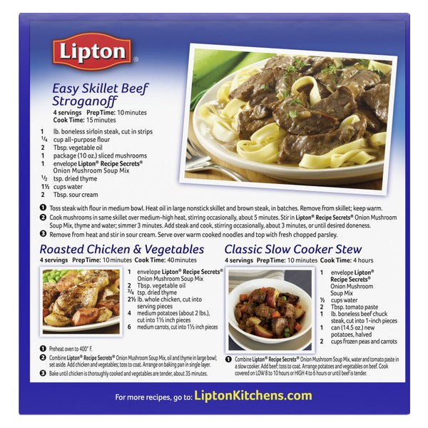 Lipton Soup And Dip Mix Onion Mushroom  DestGlow