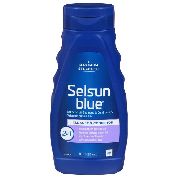 Selsun Blue Shampoo &amp; Conditioner, Maximum Strength, Antidandruff, 2 in 1  DestGlow