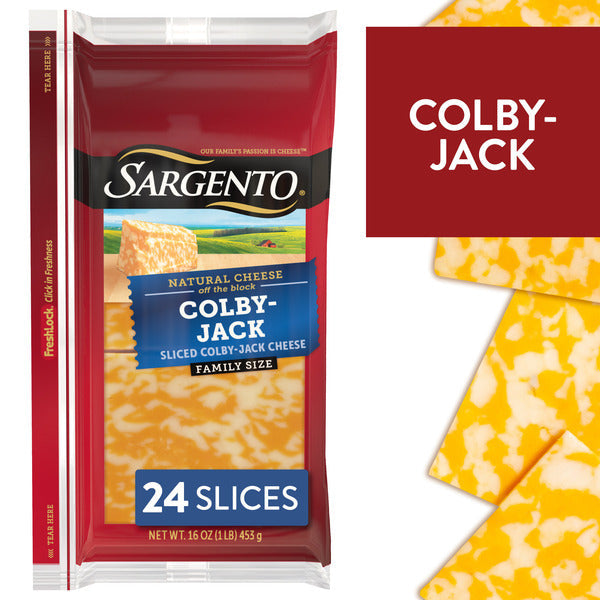 Sargento Natural Colby-Jack Sliced Cheese, 24 Slices  DestGlow