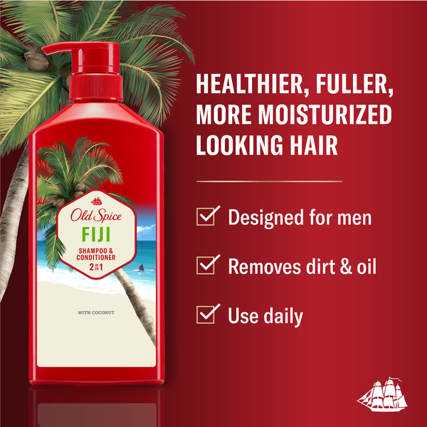 Old Spice Fiji 2in1 Shampoo and Conditioner for Men  DestGlow
