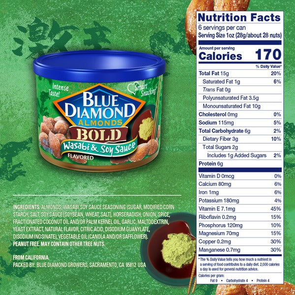 Blue Diamond Bold Wasabi &amp; Soy Sauce
