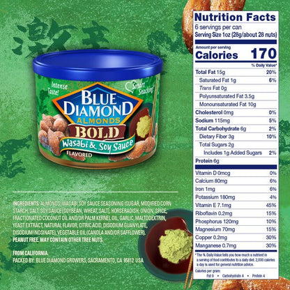 Blue Diamond Bold Wasabi &amp; Soy Sauce